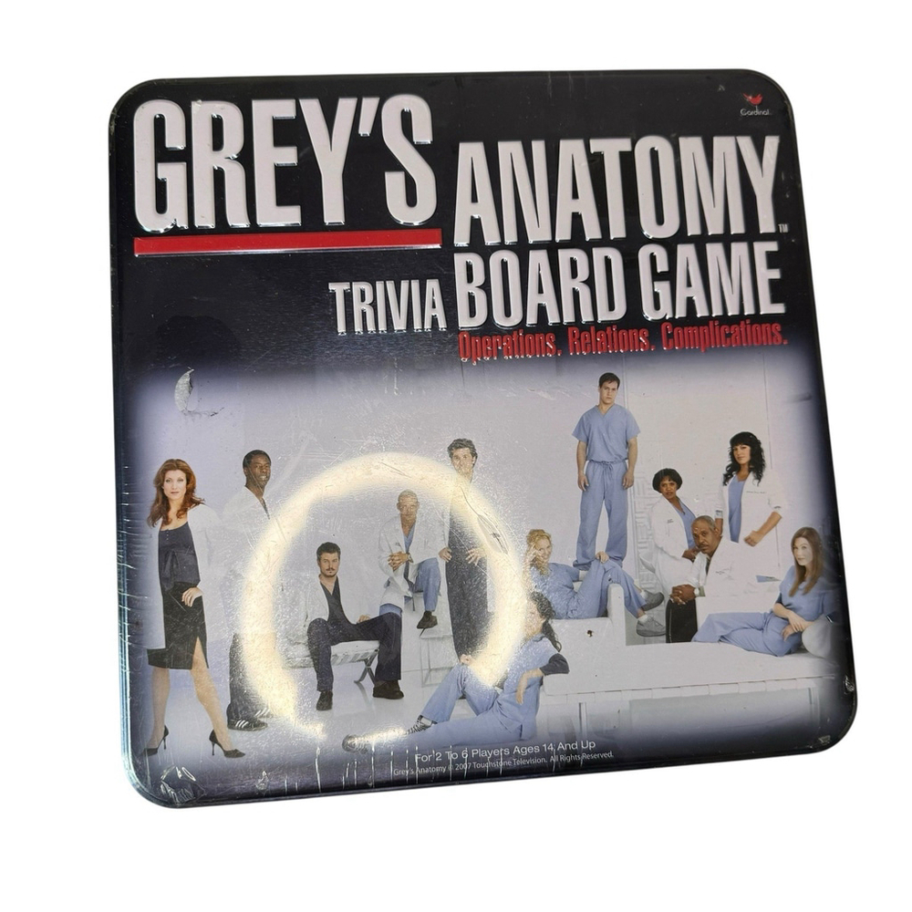 Grey's Anatomy Trivia Board Game Collectors Tin Box 2007 Edition NIB Sealed